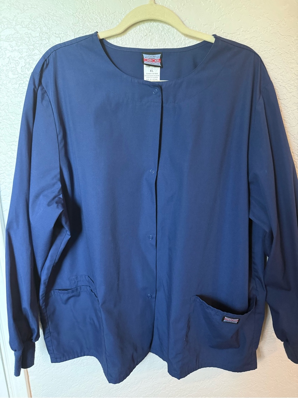 Cherokee Navy Snap-Front Utility Jacket - Women's